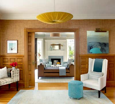  Mid-Century Modern Traditional Family Home Entry and Hall. Brookline by Lisa Tharp Design.