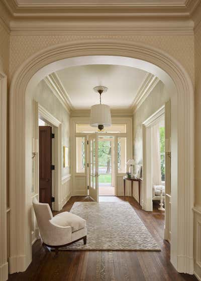  Hollywood Regency Entry and Hall. Gallerist's Residence by Lisa Tharp Design.