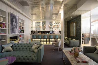  French Mid-Century Modern Hotel Bar and Game Room. Belgravia Member's Club by Siobhan Loates Design LTD.