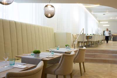  Transitional Hotel Dining Room. Belgravia Member's Club by Siobhan Loates Design LTD.