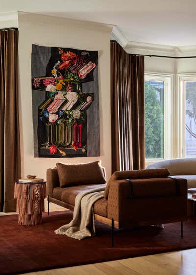  Eclectic Coastal Family Home Living Room. Casa de Arte by Studio PLOW.