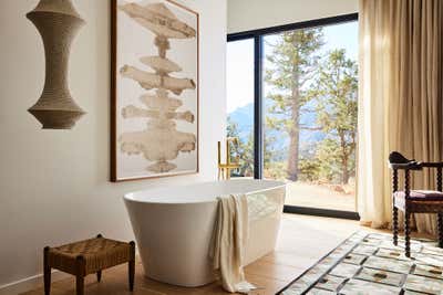  Organic Transitional Country House Bathroom. Chimney Rock by Studio PLOW.