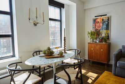  Mid-Century Modern Contemporary Apartment Dining Room. London Terrace by CBletzer Studios.