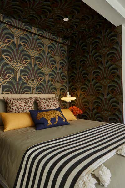  Mid-Century Modern Contemporary Apartment Bedroom. London Terrace by CBletzer Studios.