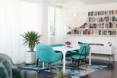  Eclectic Modern Apartment Dining Room. Beaming Bibliophile by Sarah Barnard Design.