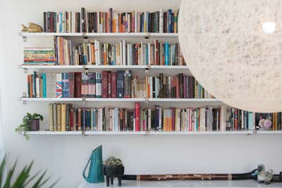  Bohemian Eclectic Apartment Living Room. Beaming Bibliophile by Sarah Barnard Design.