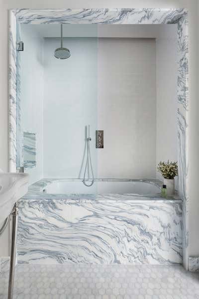  Eclectic Modern Apartment Bathroom. Mayfair 01  by Christian Bense Limited.