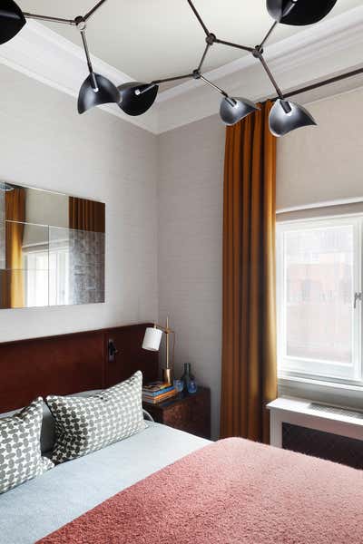  Modern Eclectic Apartment Bedroom. Mayfair 02 by Christian Bense Limited.