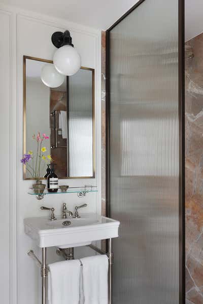  Modern Eclectic Apartment Bathroom. Mayfair 02 by Christian Bense Limited.