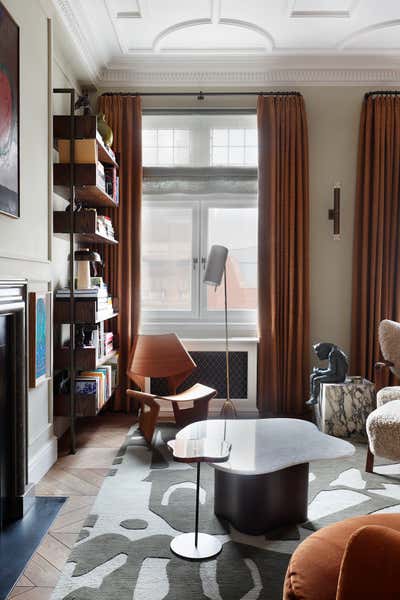  Mid-Century Modern Eclectic Apartment Open Plan. Mayfair 02 by Christian Bense Limited.