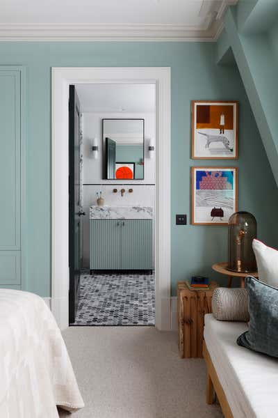  Mid-Century Modern Eclectic Apartment Children's Room. Holland Park 01 by Christian Bense Limited.