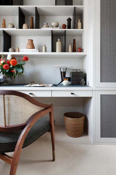  Mid-Century Modern Eclectic Apartment Office and Study. Holland Park 01 by Christian Bense Limited.