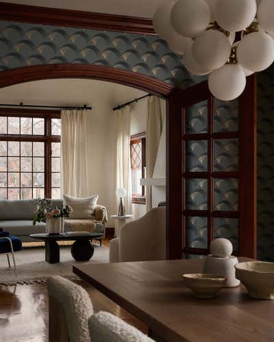  Modern Craftsman Family Home Living Room. Tudor House by Susannah Holmberg Studios.
