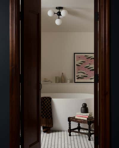  Modern Craftsman Family Home Bathroom. Tudor House by Susannah Holmberg Studios.
