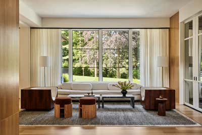  Modern Transitional Family Home Living Room. Old Westbury  by Monica Fried Design.