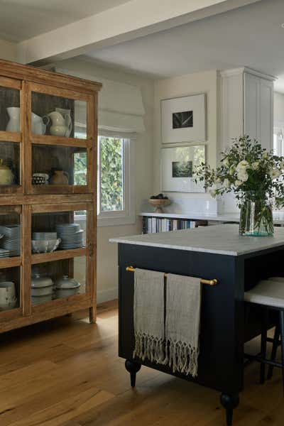  Transitional French Family Home Kitchen. West Hollywood by Michelle Cohen Interiors.