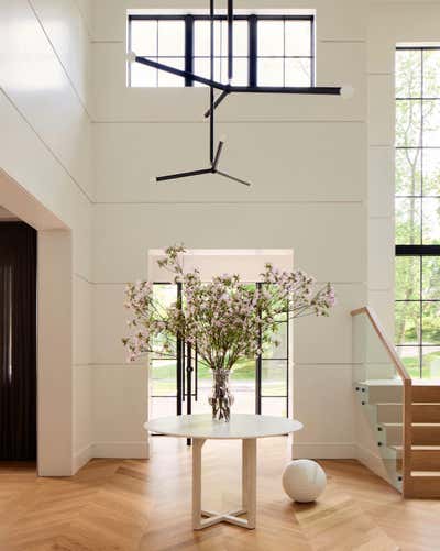  Modern Organic Entry and Hall. New Construction by Emily Del Bello Interiors.