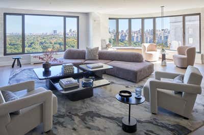  Organic Modern Vacation Home Living Room. Central Park by Emily Del Bello Interiors.