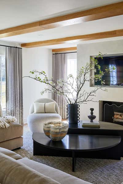  Modern Organic Family Home Living Room. Connecticut  by Emily Del Bello Interiors.