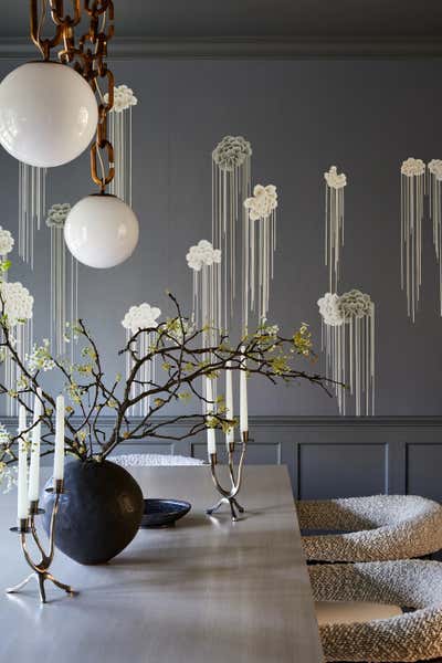  Modern Organic Dining Room. Connecticut  by Emily Del Bello Interiors.
