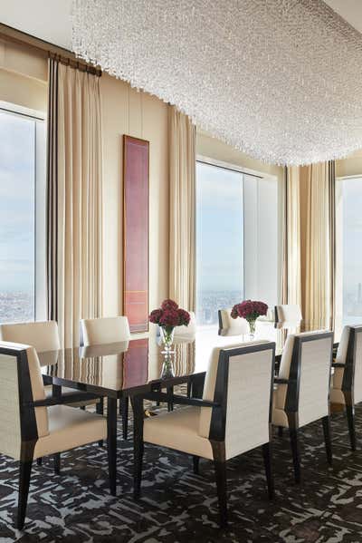  Transitional Contemporary Dining Room. Penthouse in the Sky by Pembrooke & Ives.