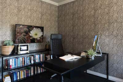  Bohemian Contemporary Apartment Office and Study. Beaming Bibliophile by Sarah Barnard Design.