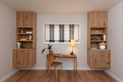  Minimalist Family Home Office and Study. West Coast Wellness by Sarah Barnard Design.
