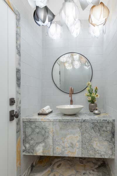  Bohemian Organic Family Home Bathroom. West Coast Wellness by Sarah Barnard Design.