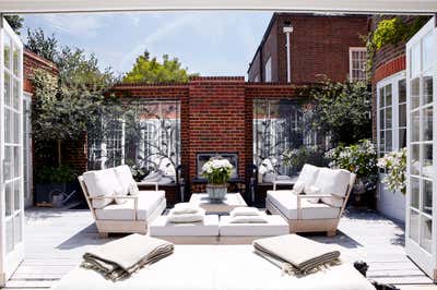 Modern Family Home Patio and Deck. Chelsea Townhouse by Alison Henry Design.