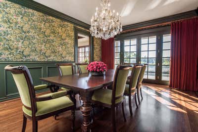  Traditional Maximalist Family Home Dining Room. Tudor Revival Estate by Sarah Barnard Design.