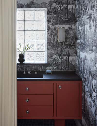 Art Deco Modern Family Home Bathroom. Beverly Drive by Avery Cox Design.