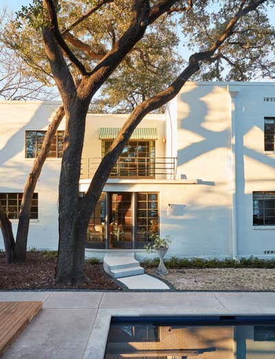  Art Deco Traditional Family Home Exterior. Beverly Drive by Avery Cox Design.