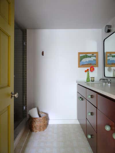  Cottage Vacation Home Bathroom. Vermont Modern by Avery Cox Design.