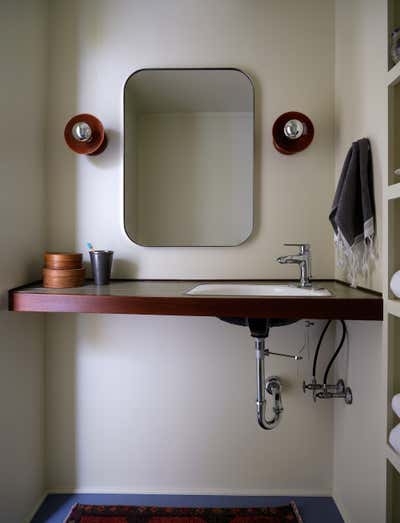  Cottage Vacation Home Bathroom. Vermont Modern by Avery Cox Design.