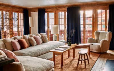  Rustic Living Room. An Apartment for a Lady in Gstaad by Casa Muñoz.