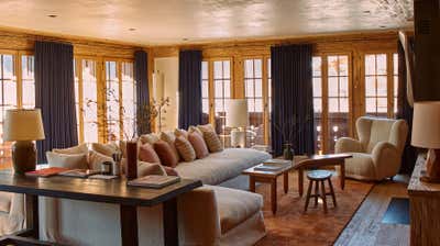 Rustic Apartment Living Room. An Apartment for a Lady in Gstaad by Casa Muñoz.