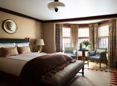  British Colonial Family Home Bedroom. Boston Residence by Nina Farmer Interiors.