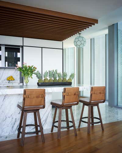  Beach Style Transitional Beach House Kitchen. Miami Penthouse by Bennett Leifer Interiors.