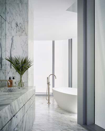  Transitional Beach House Bathroom. Miami Penthouse by Bennett Leifer Interiors.