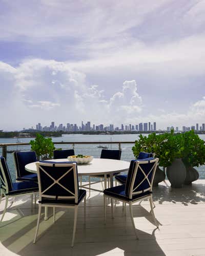  Transitional Beach House Patio and Deck. Miami Penthouse by Bennett Leifer Interiors.