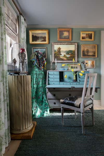 Eclectic Family Home Office and Study. Hay House by Sheila Bridges Design, Inc.