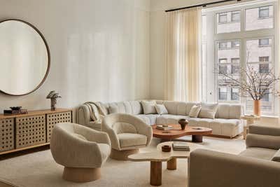  Minimalist Organic Apartment Living Room. Upper East Side by Monica Fried Design.