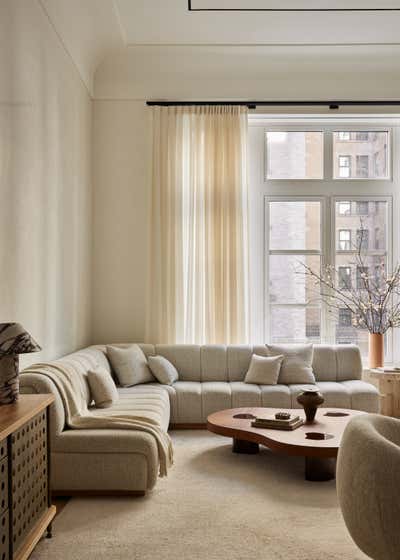  Minimalist Organic Apartment Living Room. Upper East Side by Monica Fried Design.