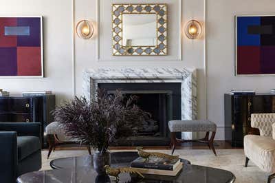  Traditional Art Deco Living Room. Lakeshore Drive Residence  by JP Interiors.