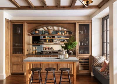  Eclectic Bohemian Mid-Century Modern Family Home Bar and Game Room. New York Private Residence by Charles and Co. .