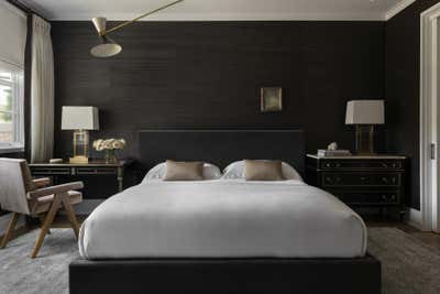  Contemporary Mid-Century Modern Family Home Bedroom. Lakeview Greystone by Wendy Labrum Interiors.