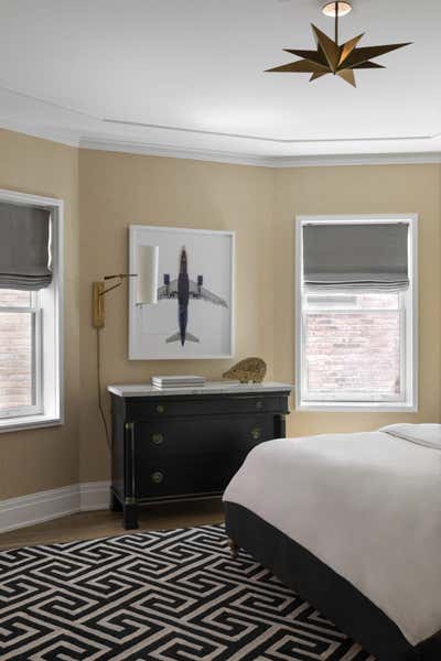  Contemporary French Family Home Bedroom. Lakeview Greystone by Wendy Labrum Interiors.
