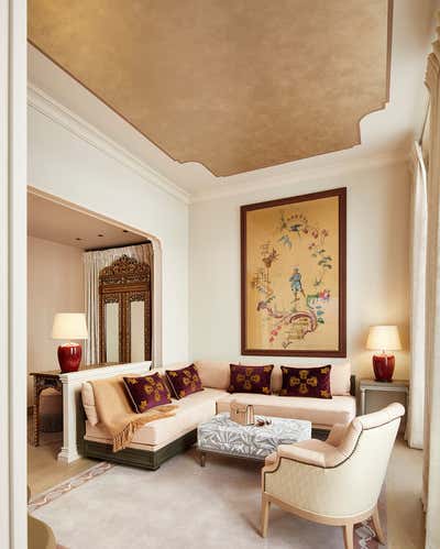  Contemporary Eclectic Hotel Living Room. Hôtel de Montesquieu by Elliott Barnes Interiors.