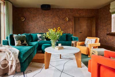 Mid-Century Modern Living Room. Berkshire Country Home by Spinocchia Freund.