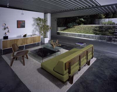  Contemporary Mid-Century Modern Bachelor Pad Living Room. Efron by Kenneth Brown Design.